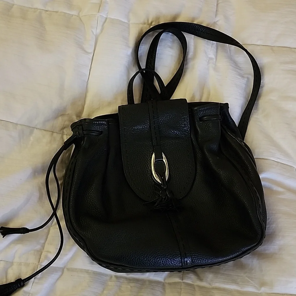 Brighton Leather Backback purse Black